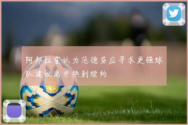 阿邦拉霍认为范德芬应寻求更强球队建议离开热刺续约